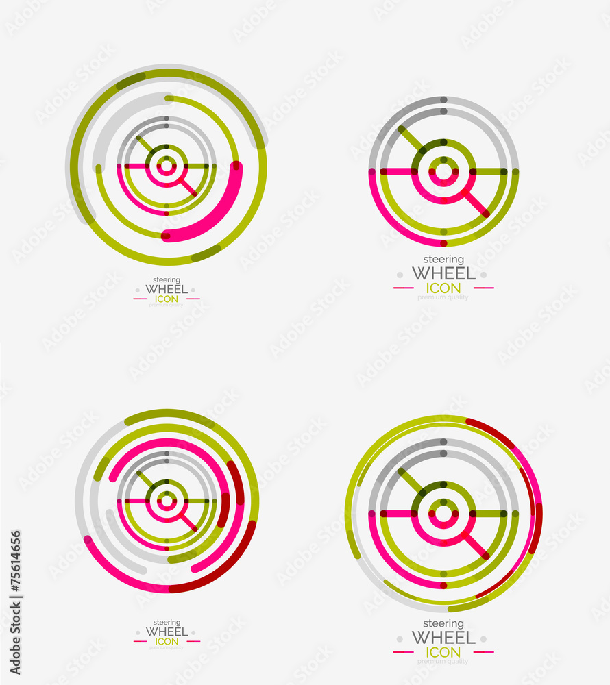 Car steering wheel icon Car steering wheel icon