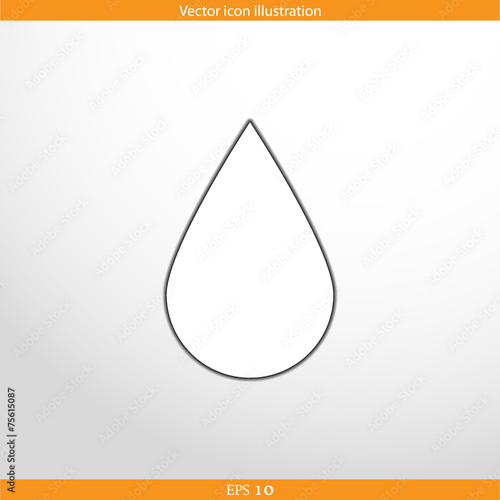 Vector drop web flat icon Vector drop web flat icon