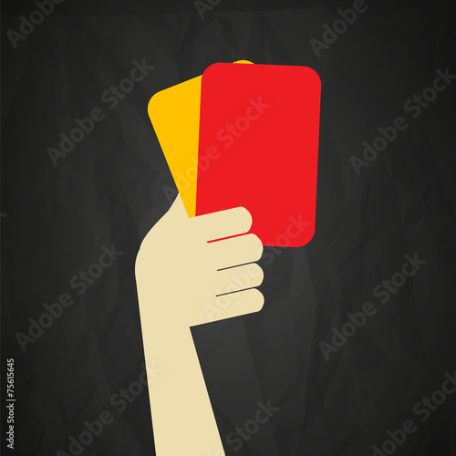 Referee red and yellow cards