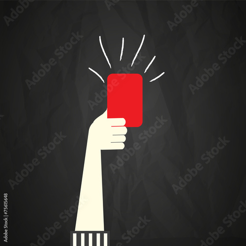 Tableau sur toile Red card