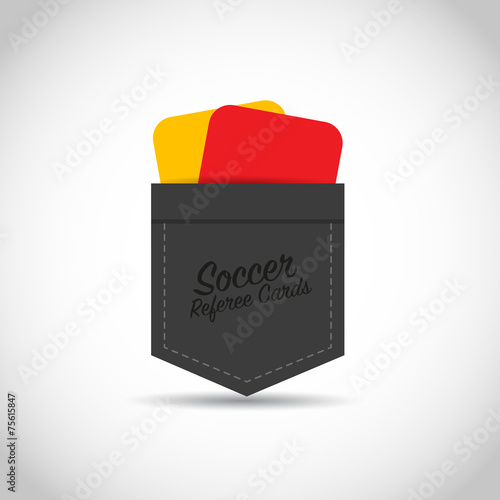 Soccer football referee red yellow cards
