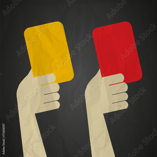 Referee red yellow cards