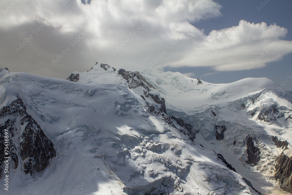 Mont Blanc massif in the Alps - obrazy, fototapety, plakaty 