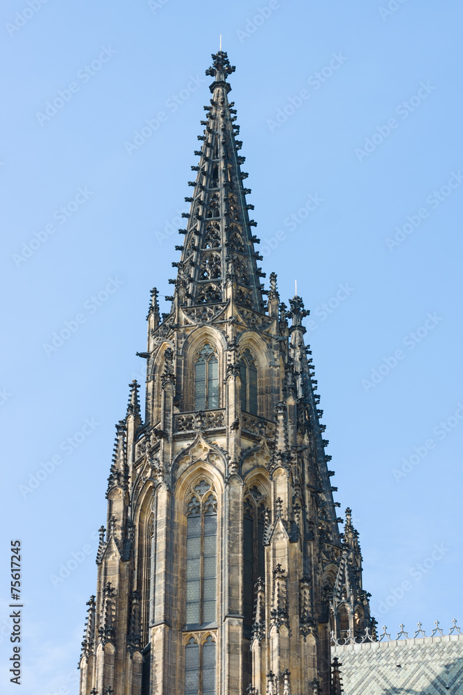 Detail of the Cathedral of Saints Vitus, Prague. Detail of the Cathedral of Saints Vitus, Prague.