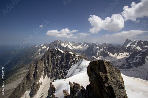 Mont Blanc massif in the Alps