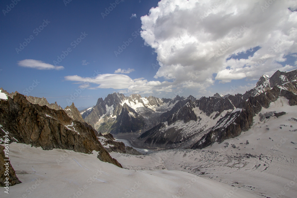 Obraz premium Mont Blanc massif in the Alps