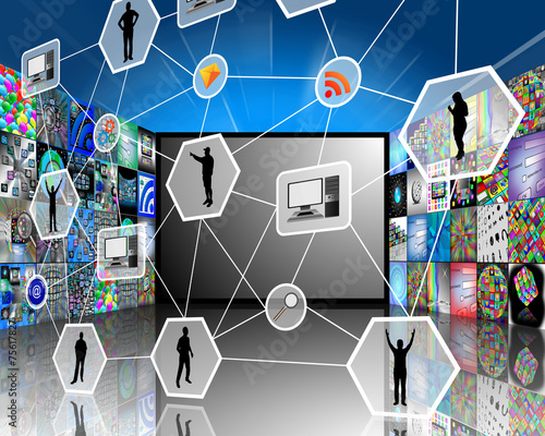 Obraz na płótnie network