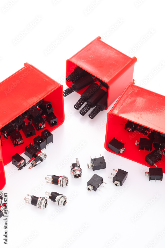Naklejka premium Electronic component jack