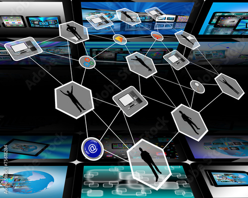 Obraz na płótnie network