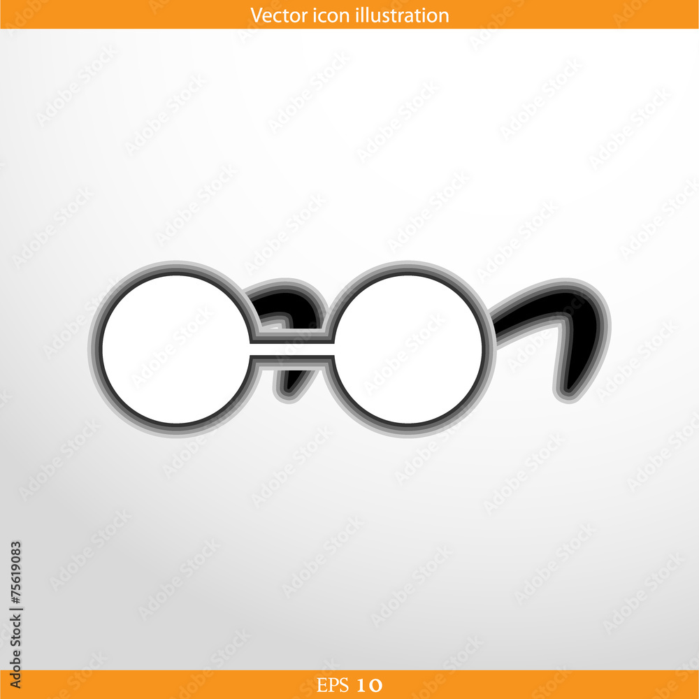 Fototapeta premium Vector glasses web flat icon