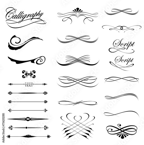 Calligraphy lines