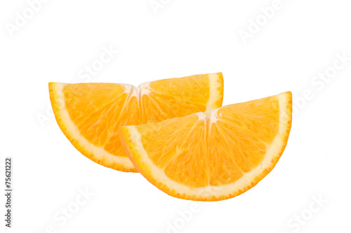 slice orange isolated on white background