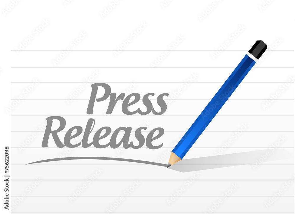 press release message sign illustration press release message sign illustration