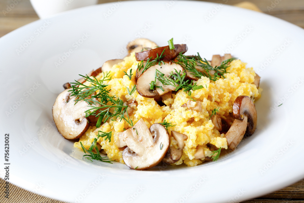 Millet porridge with mushrooms Millet porridge with mushrooms