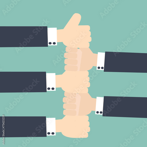 employed teamwork concept