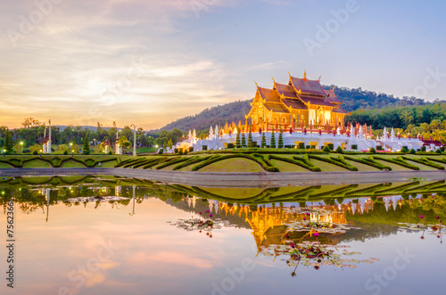 Royal Flora temple (ratchaphreuk)in Chiang Mai,Thailand photo