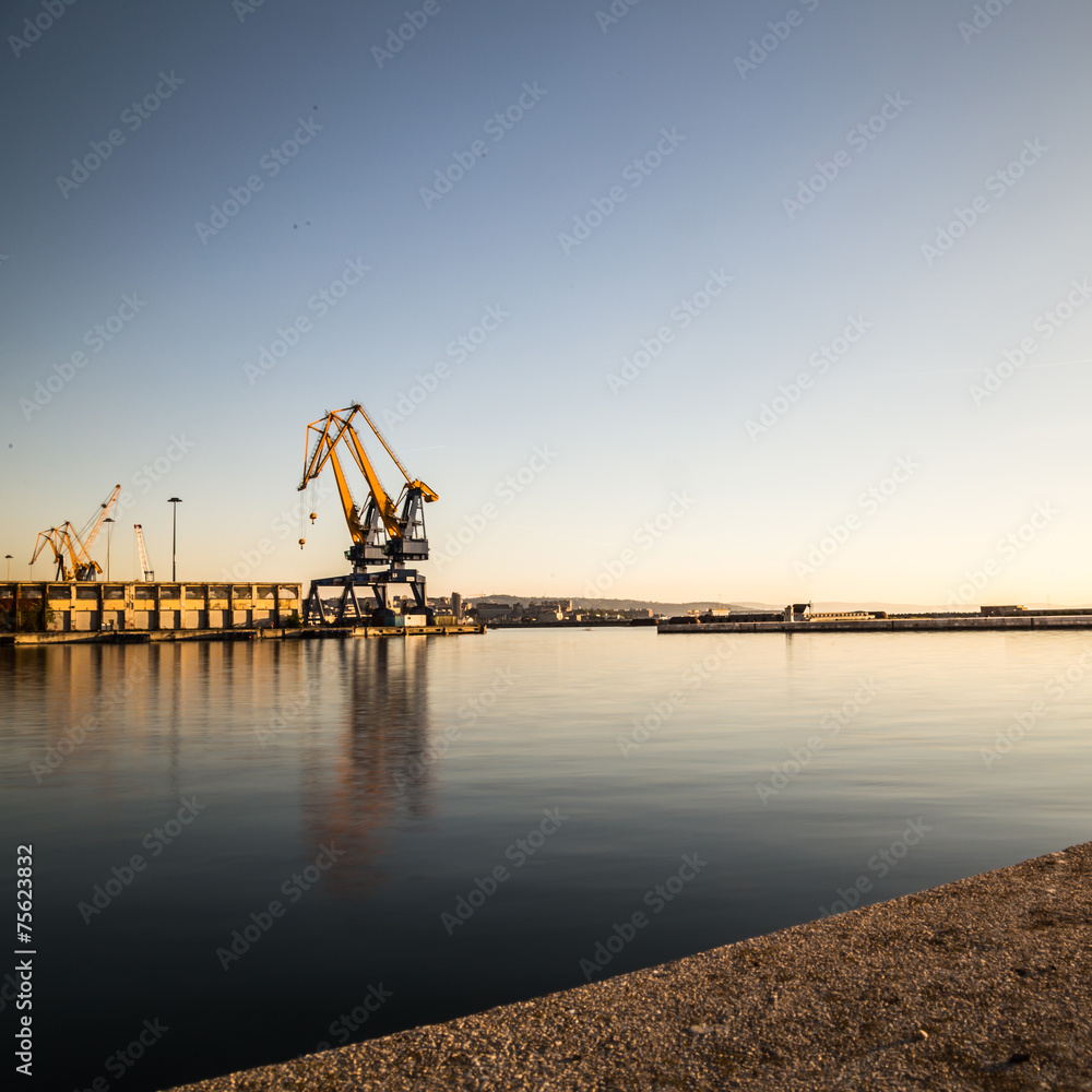 Fototapeta premium Cranes of the port of Trieste