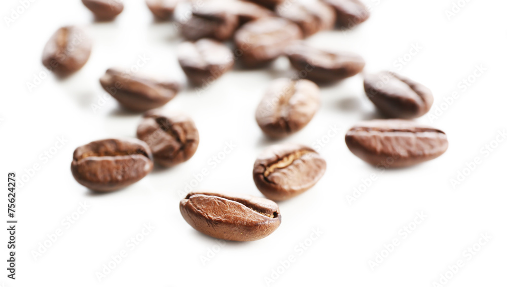 Coffee beans, isolated on white Coffee beans, isolated on white