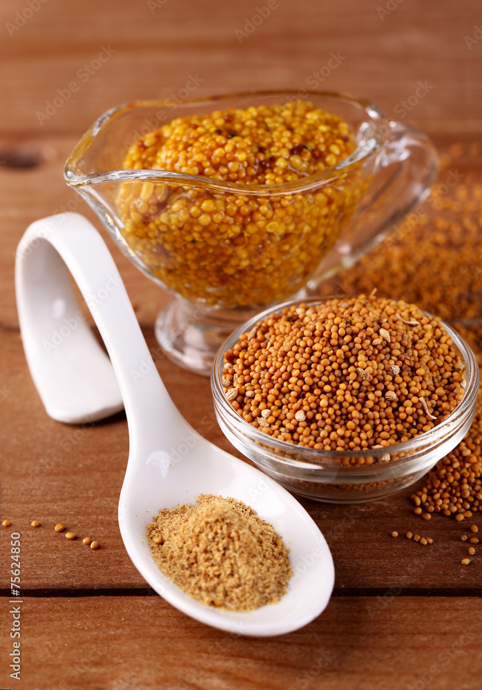 Composition of different kinds of mustard Composition of different kinds of mustard