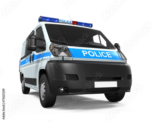Fototapeta Naklejka Na Ścianę i Meble -  Police Car Isolated