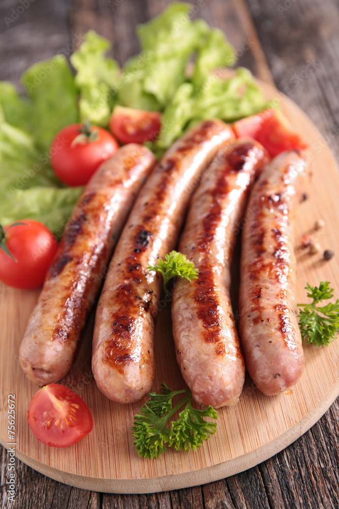 grilled sausages