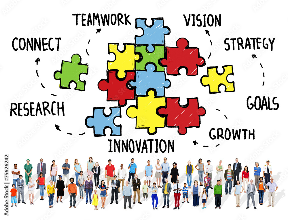 Teamwork Team Connection Strategy Partnership Support Concept Teamwork Team Connection Strategy Partnership Support Concept