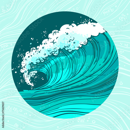 Sea waves circle