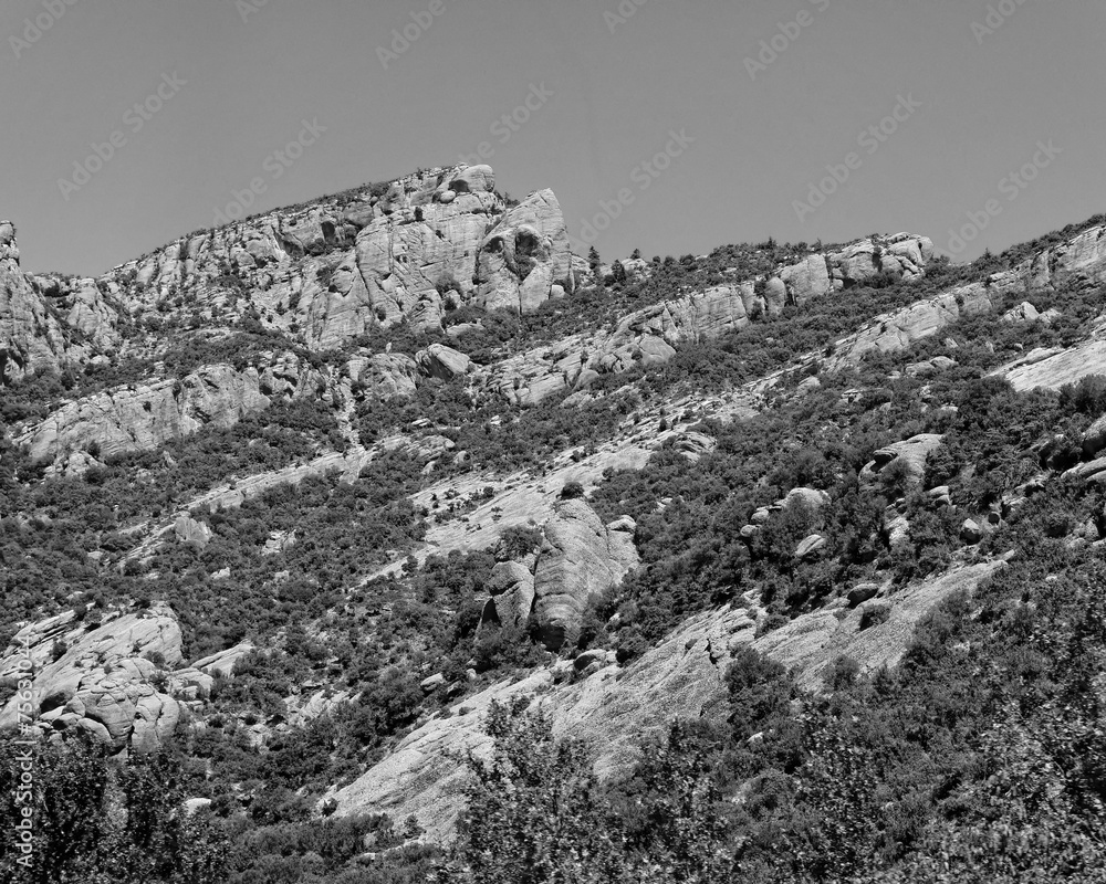 Greece, Chelmos mountains, Peloponnese in black & white