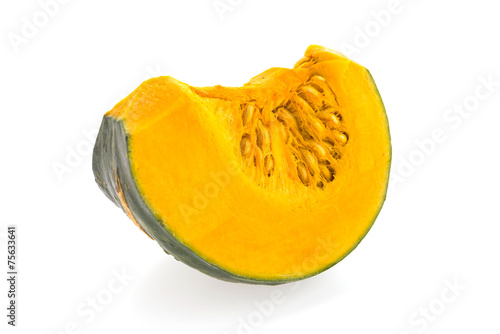 Pumpkin slice isolated on white background