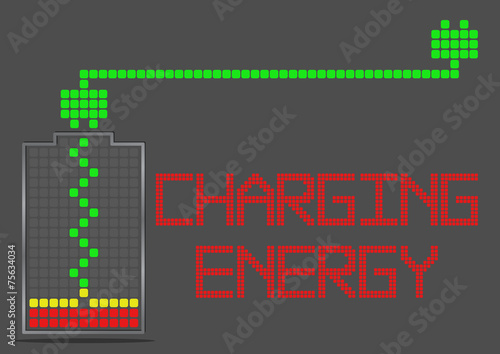 Battery Energy Indicator Icon Charging Energy