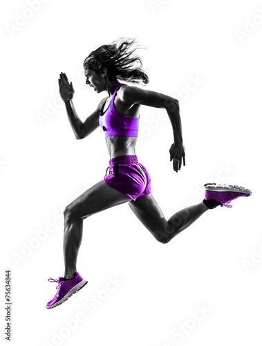 woman runner running jogger jogging silhouette © snaptitude