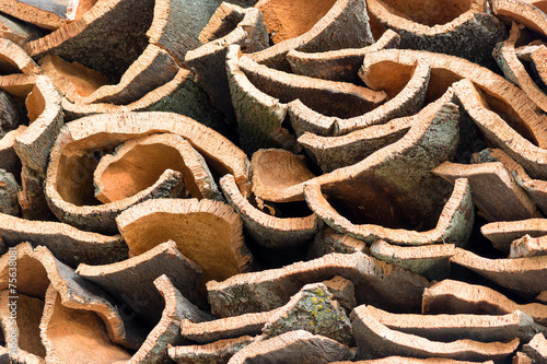 natural cork bark stacked photo