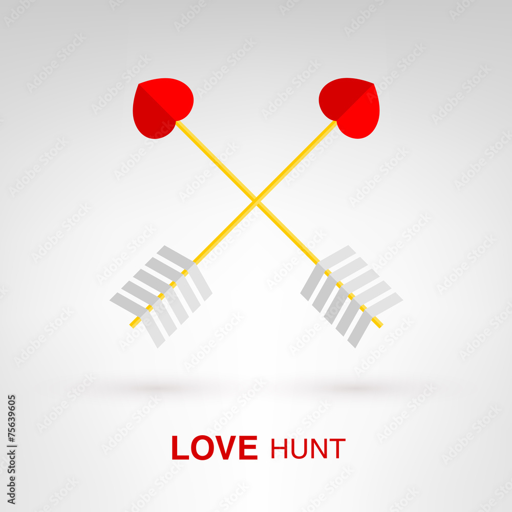 Love Hunt Valentines Day concept Love Hunt Valentines Day concept
