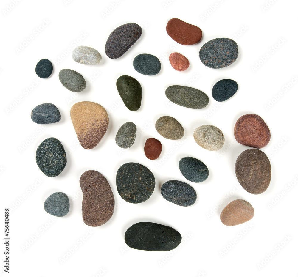 pebbles islated on white pebbles islated on white