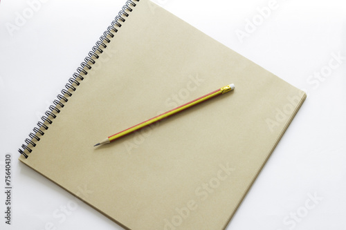 Wallpaper Mural brown notebook and pencil Torontodigital.ca