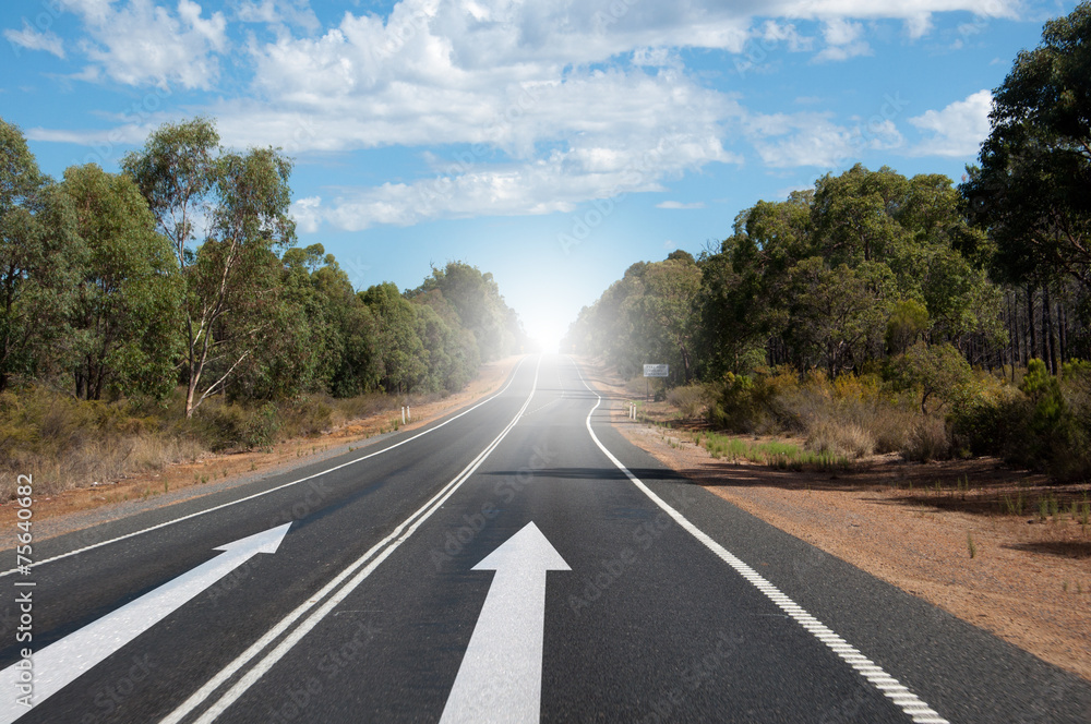 Fototapeta premium Arrow on road
