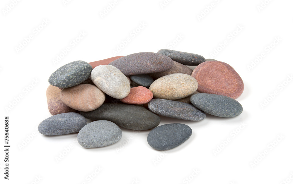 pebbles islated on white pebbles islated on white