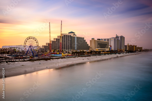Daytona Beach, Florida, USA Beachfront Skyline photo