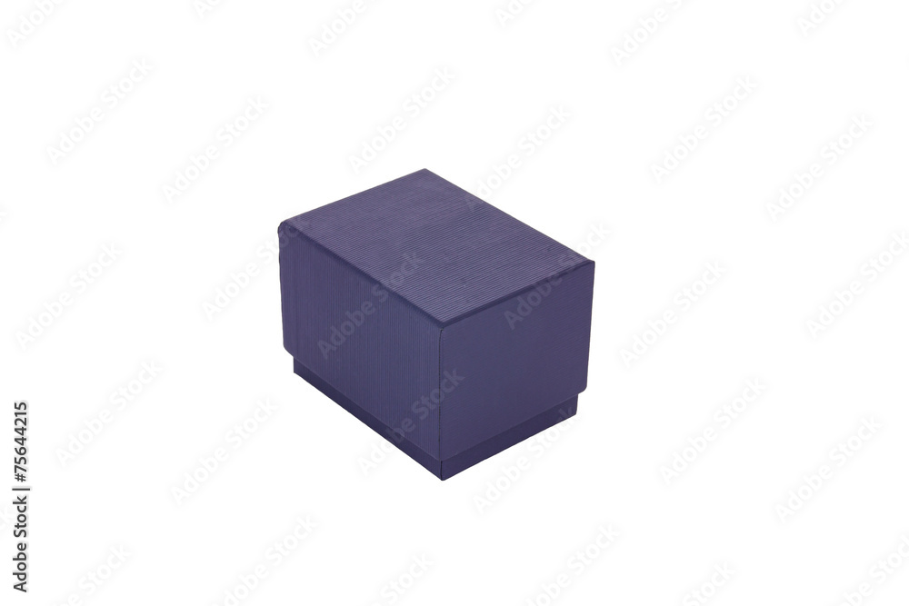 Package blue box package on white background Package blue box package on white background