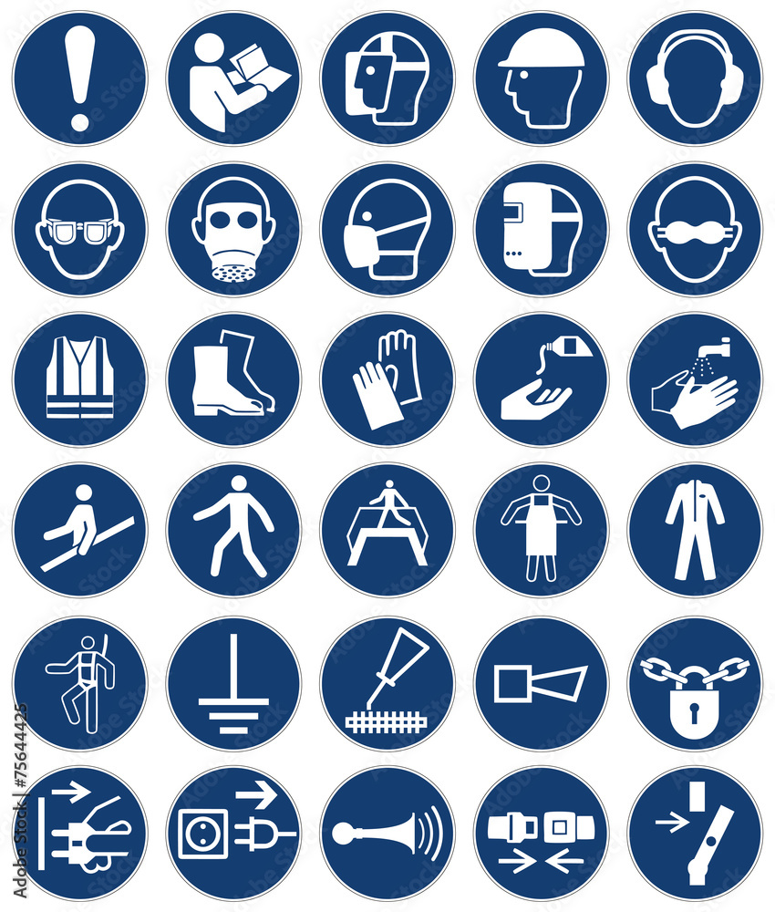 Standard Mandatory action sign collection Standard Mandatory action sign collection