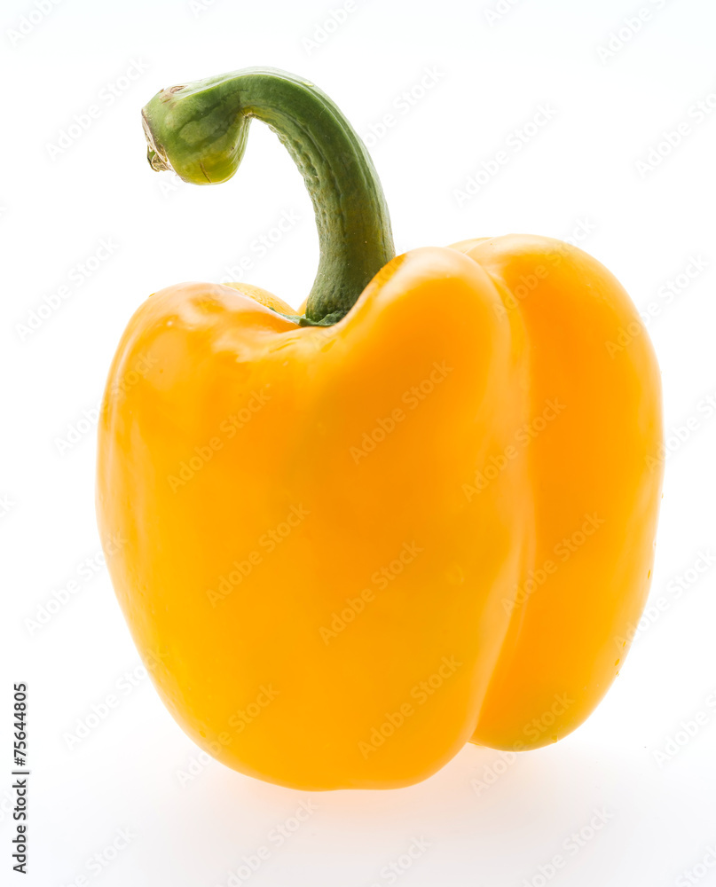 Yellow pepper isolated on white Yellow pepper isolated on white