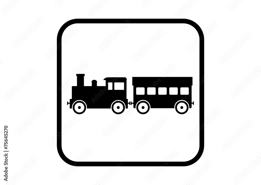 Train vector icon on white background Train vector icon on white background
