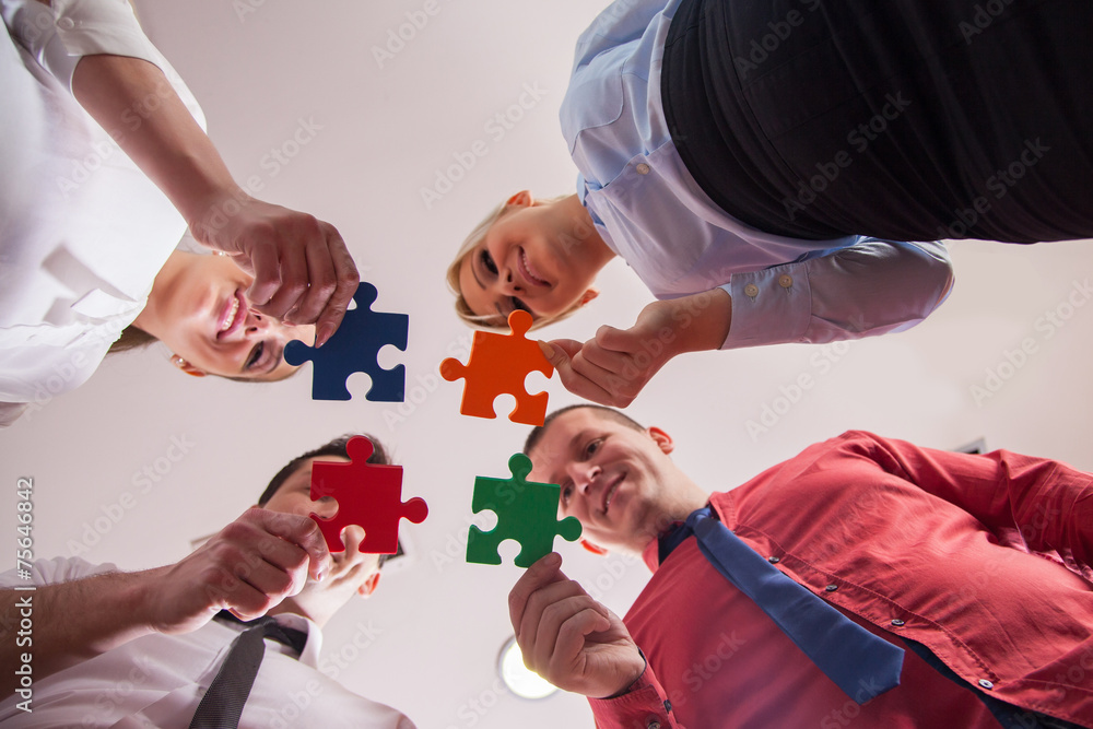Obraz premium business puzzle