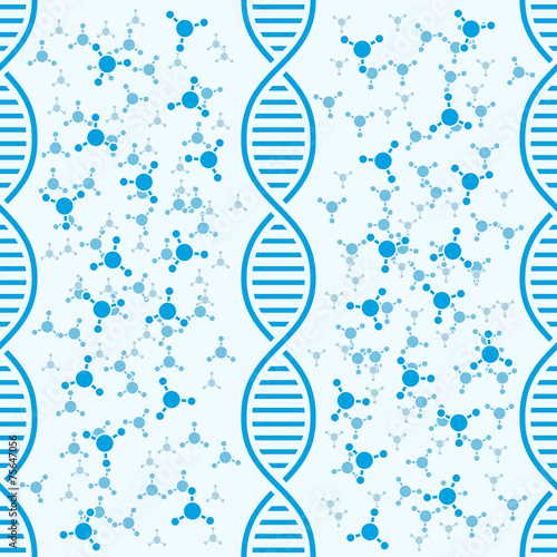 DNA background with molecules