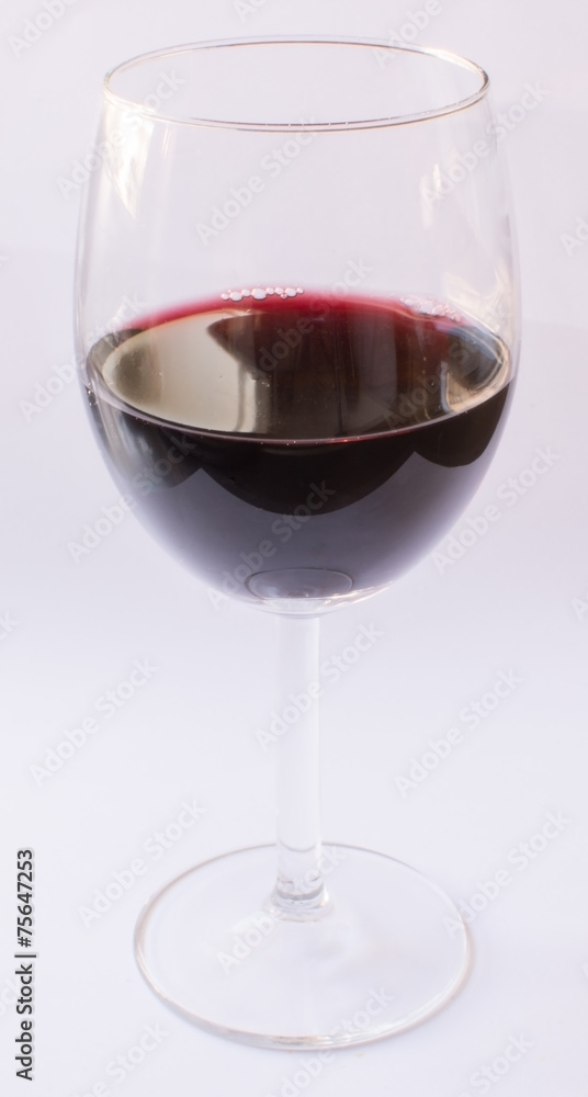Red wine in glass
