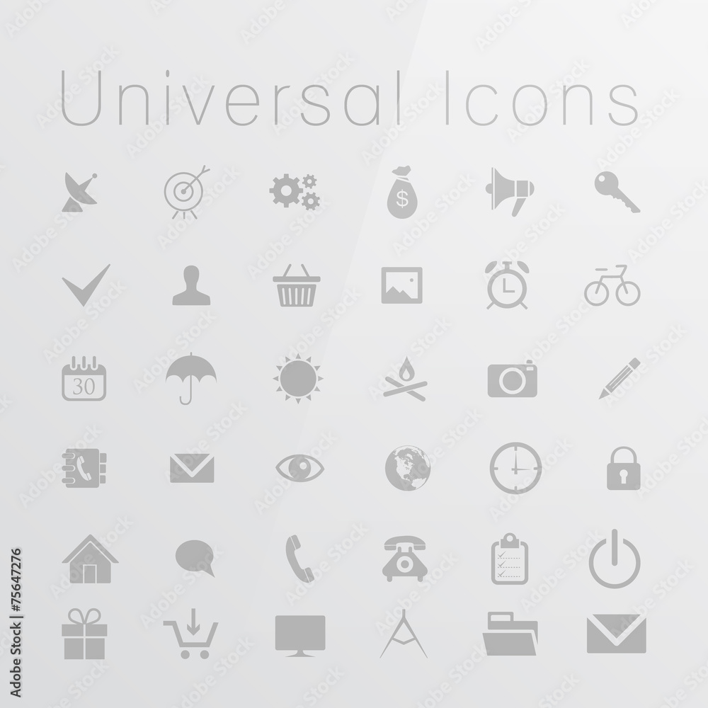 Set of icons for web and user interface design Set of icons for web and user interface design