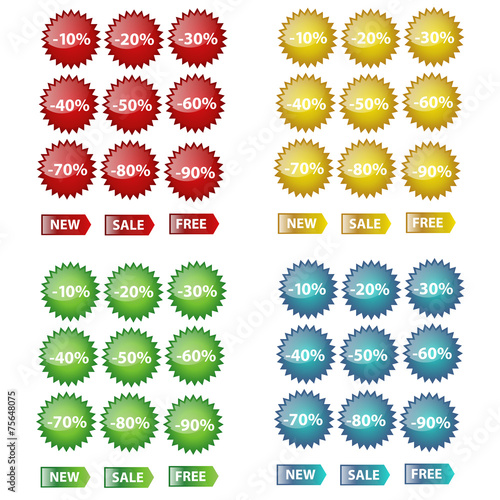 Color labels for prices and discounts