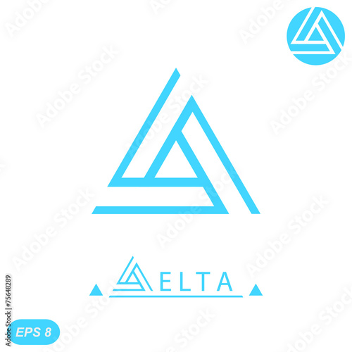 Delta letter logo template