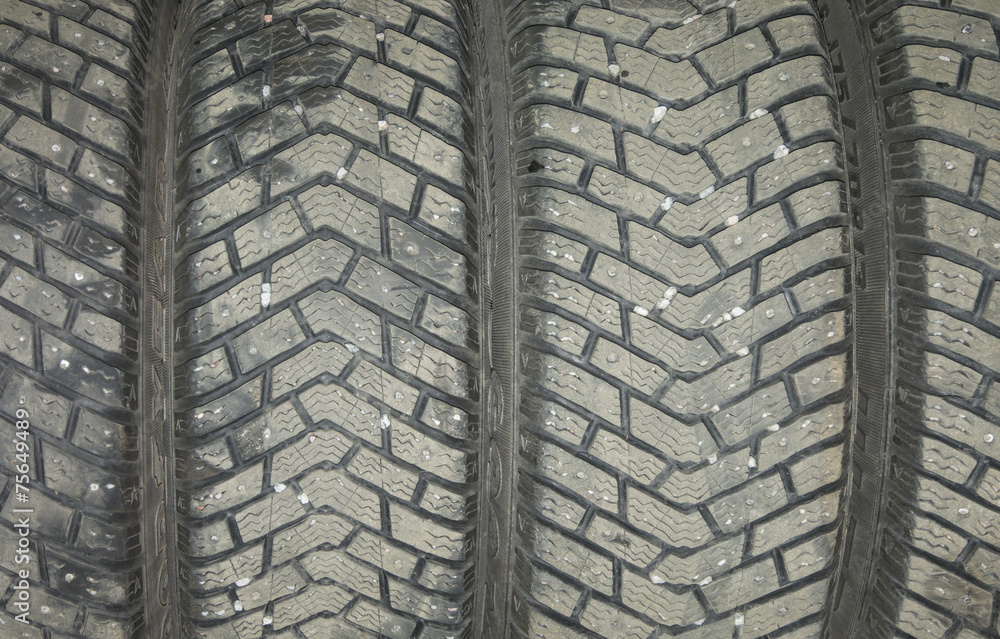 Fototapeta premium Rubber tires background.