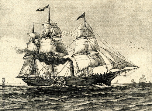 Savannah - first steamship to cross the Atlantic Ocean,